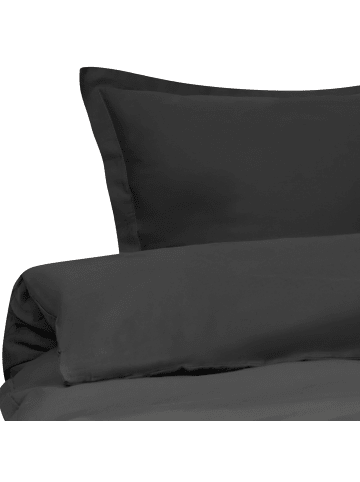 Beliani 3-tlg Bettwäsche-Set PARKROSE in Schwarz