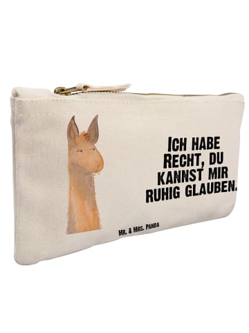 Mr. & Mrs. Panda Federmappe Lamakopf Genervt mit Spruch in Weiß