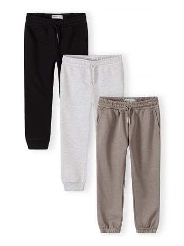 Minoti 3-er Pack Jogginghose 29FLEECE284 in schwarz