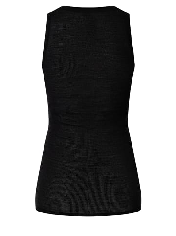 super.natural Merino Tanktop in schwarz