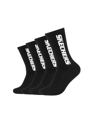 Skechers Tennissocken 4er Pack cushioned in Schwarz