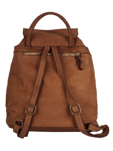 Cluty Rucksack echt Leder in cognac