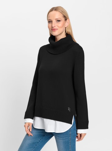 Heine 2-in-1-Pullover in schwarz