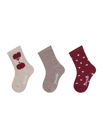 Sterntaler Socken 3er-Pack Herz in beige