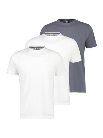 Lerros T-Shirt Basic in Weiß / grau