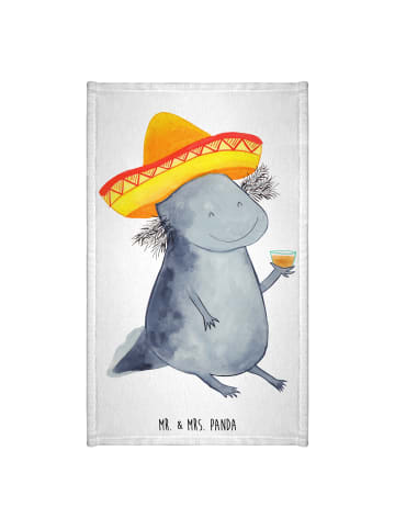 Mr. & Mrs. Panda Gästehandtuch Axolotl Tequila ohne Spruch in Weiß