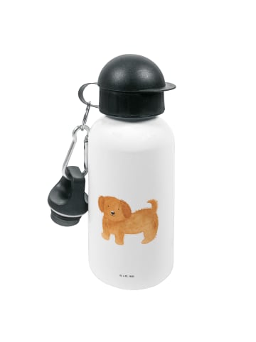 Mr. & Mrs. Panda Wasserflasche Hund Flauschig ohne Spruch in Weiß