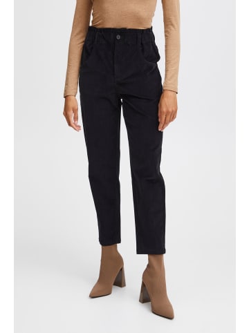 b.young Stoffhose BYEBELINE ELA PANTS - 20813747  Cordhose mit Raffungen am Bund in black denim