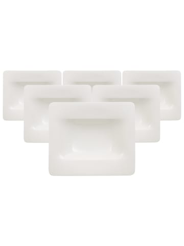 Villeroy & Boch 6er Set Suppenteller Modern Grace 24 x 20 cm weiß in weiß