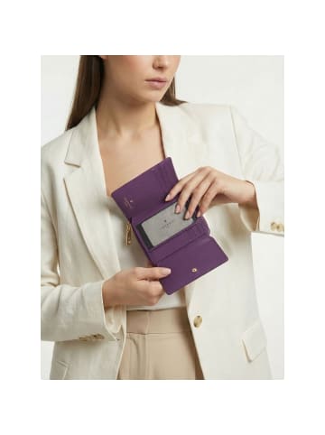 Lazarotti Bologna Leather Zip-Around Geldbörse Leder 12 cm in purple
