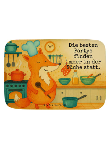 Mr. & Mrs. Panda Badematte Fuchs Koch Design mit Spruch in Weiß