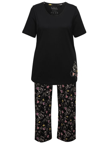 Ulla Popken Pyjama in schwarz