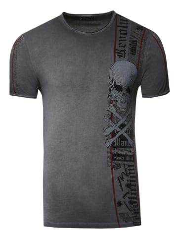 Rusty Neal Biker T-Shirt Front & Back Printed in Schwarz