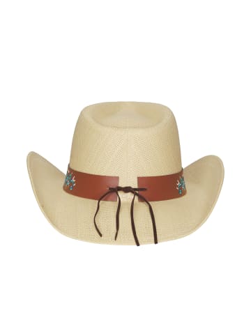 IZIA Women Hat in Beige Turquoise
