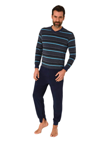 NORMANN Pflegeoverall Frottee langarm Reissverschluss - 88410 in blau