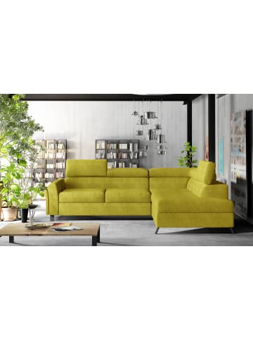 MF Design Katara Recamiere Rechts in Senfgelb -  (L) 265 x (B) 265 x (H) 92 cm