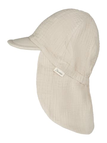 Sterntaler Schirmmütze mit Nackenschutz Musselin in beige