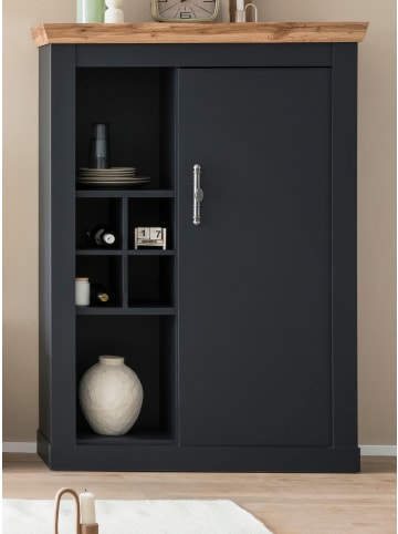 Furn.Design Kommode grau, Eiche Wotan, Landhaus 107 cm, Highboard mit Soft-Close