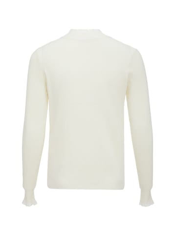 nelice Damen Strickpullover in Wollweiss