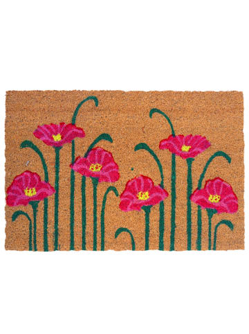 relaxdays Fußmatte "Mohn" in Mehrfarbig - 60 x 40 cm