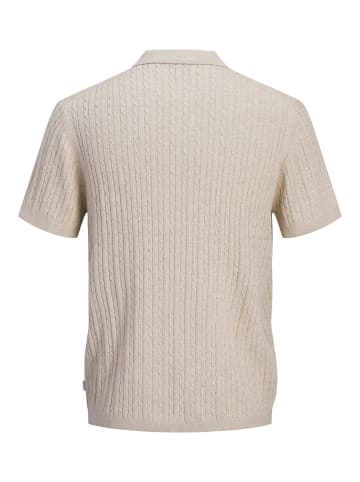 Jack & Jones Gestricktes Polo in Oatmeal