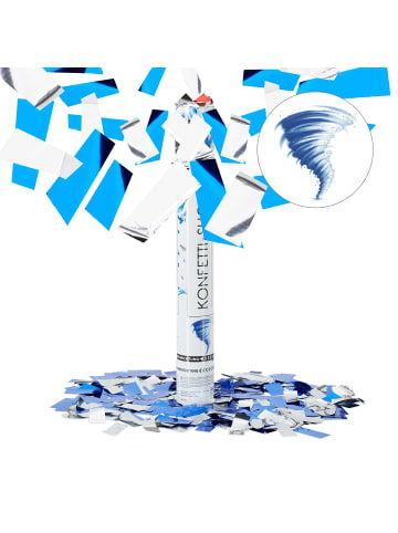 relaxdays 10x Partypopper in Blau/ Silber