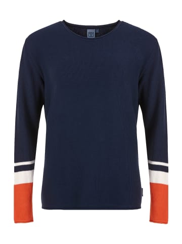 elkline Strickpullover lockerer Fall Sleeve Good in darkdenim - darkorange