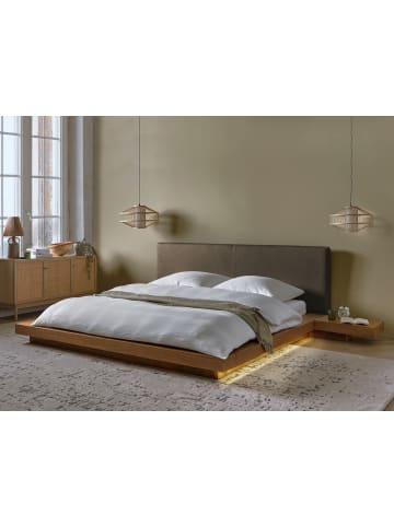 Beliani Doppelbett ZEN in Braun/Beige - (W) 328 x (H) 86 x (L) 229 cm