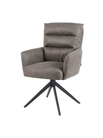 DUBI Möbel 2er-Set: Drehstuhl Mika-Alva in Taupe - (B)59 x (H)94 x  (T)66 cm