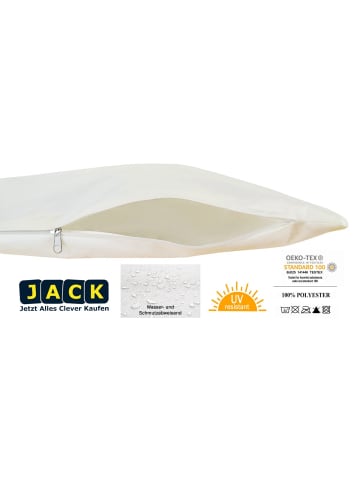 JACK 2er Set Outdoor Kissenhülle 30x50cm in Elfenbein