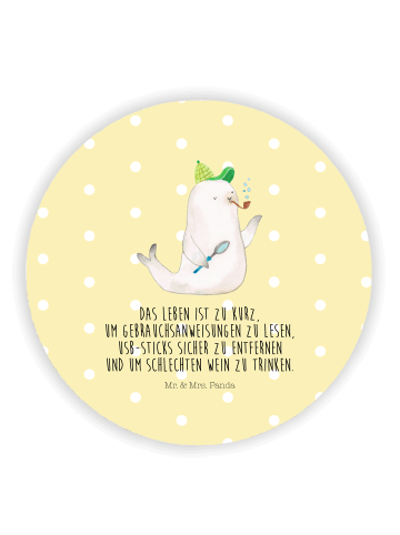 Mr. & Mrs. Panda magnet Robbe Sherlock mit Spruch in Gelb Pastell