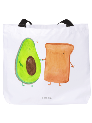 Mr. & Mrs. Panda Schultertasche Avocado Toast ohne Spruch in Weiß