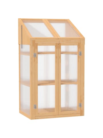 Outsunny Gewächshaus in Braun 70L x 50B x 120H cm
