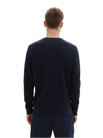 Tom Tailor Pullover STRUCTURED CREWNECK in Blau