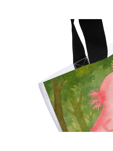 Mr. & Mrs. Panda Shopping Bag Axolotl Tanzen Design mit Spruch in Weiß