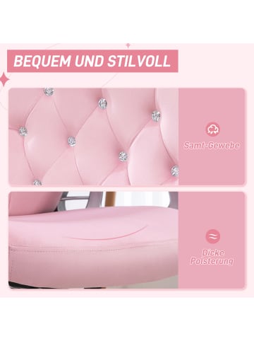 Vinsetto Bürostuhl-61L x 61B x 104-114H cm-Rosa