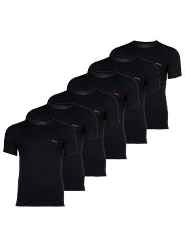 HUGO T-Shirt 6er Pack in Schwarz