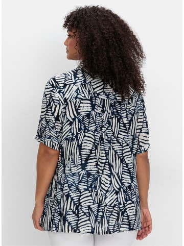 sheego by Joe Browns Hemdbluse in blaubeere-gemustert