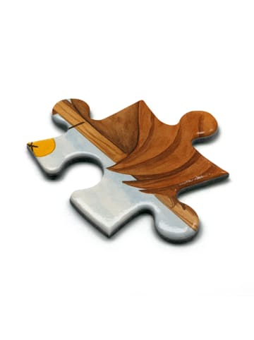 Mr. & Mrs. Panda Puzzle Rotkehlchen Schlitten Design ohne Spruch in Weiß