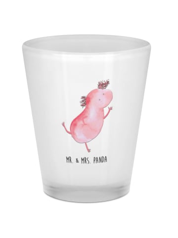 Mr. & Mrs. Panda Schnapsglas Axolotl Tanzen ohne Spruch in Transparent