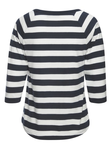 ELBSAND 3/4-Arm-Shirt in creme-marine gestreift