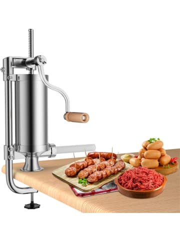 COSTWAY 1,1L Wurstfüller manuell in Silber