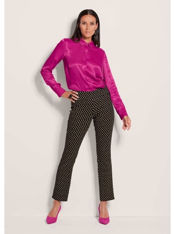 MADELEINE Baumwollhose mit grafischem Muster in schwarz / weiß