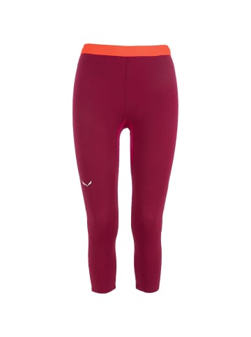 Salewa W CRISTALLOWARM ALPINEMERINO RESPONSIVE 3/4 TIGHT in Rot