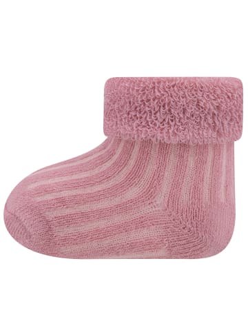 ewers 3er-Set Newborn Socken 3er Pack Rippe/Umschlag in dusty rose-rosenrauch-h.wildro