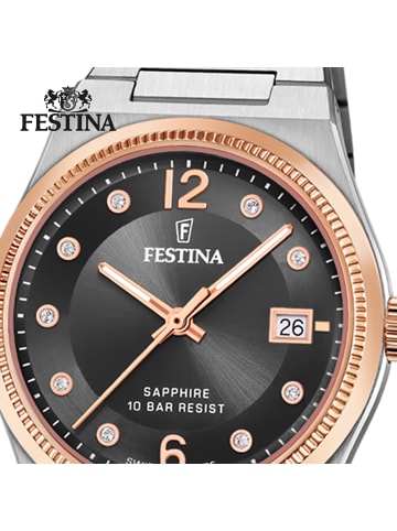 Festina Analog-Armbanduhr Festina Swiss Made silber mittel (ca. 35mm)