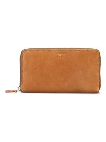 Jost Rana Geldbörse RFID Schutz Leder 19 cm in cognac