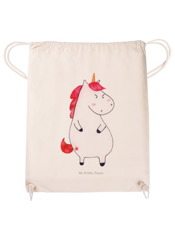 Mr. & Mrs. Panda Gymnastiktasche Einhorn Wut ohne Spruch in Creme