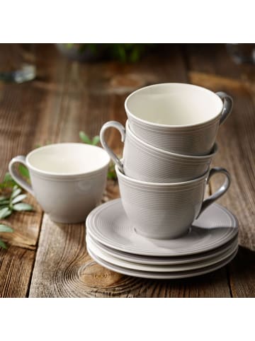 like. by Villeroy & Boch Kaffeetasse mit Untertasse Color Loop 250 ml in Stone