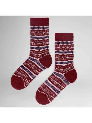 Hudson Socken Fancy Nordic Fashion in deep red
